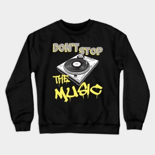 DJ Turntable Vinyl Music Crewneck Sweatshirt